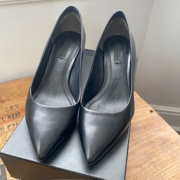 Alexander Wang Simona Cutout black Leather heel Silver Hardware Size 38 … - Picture 3 of 10